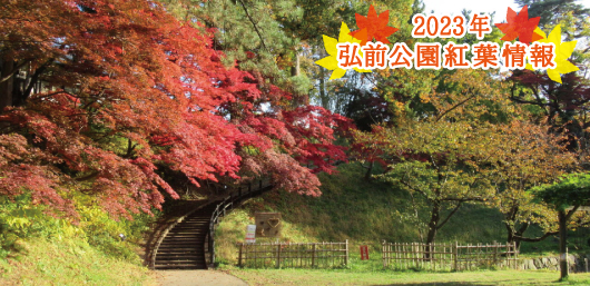 2023年弘前公園紅葉情報